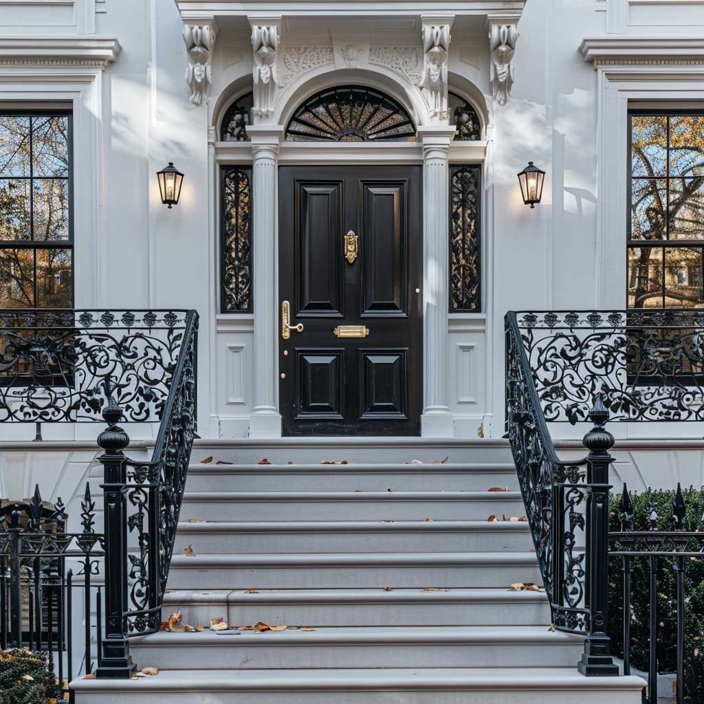 Harmonious Contrast: Blending Black and White for an Iconic Front of House Look - 3