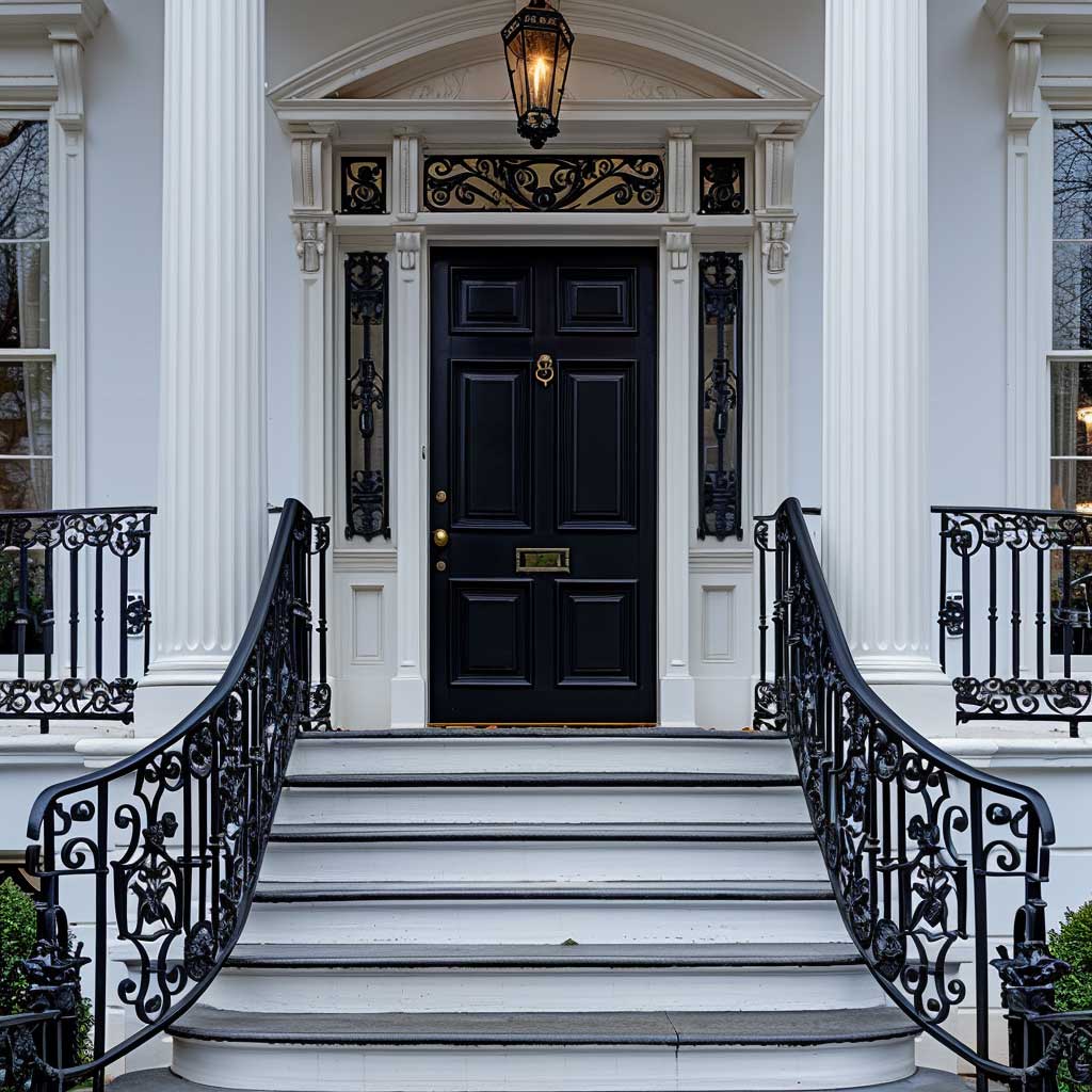 Harmonious Contrast: Blending Black and White for an Iconic Front of House Look - 7