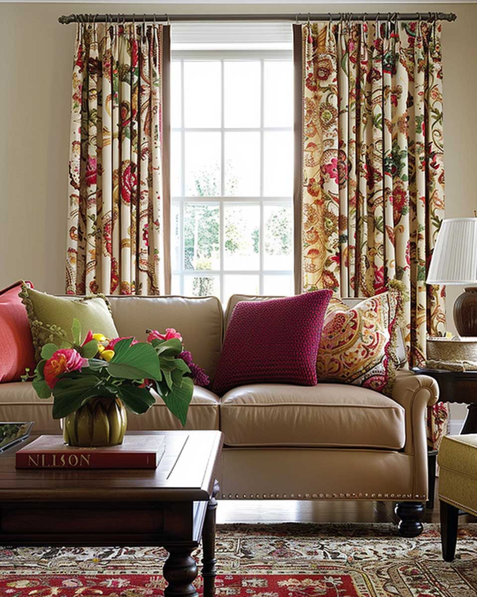 20 Drapery Ideas For Living Room Tips For Mixing And Matching Fabrics 