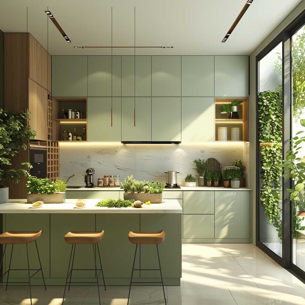 20+ Green Kitchen Ideas for a Vibrant and Lively Cooking Space