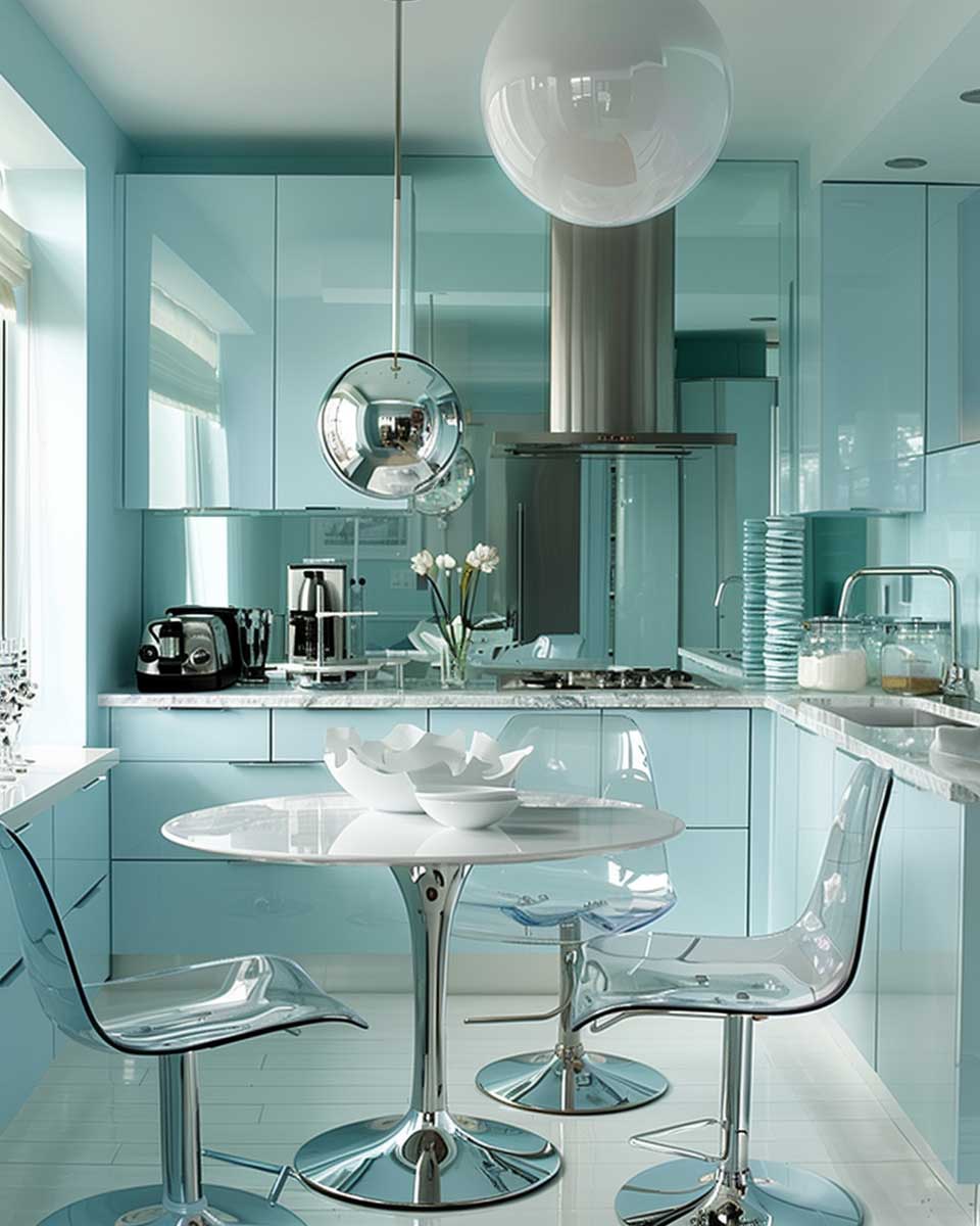 warm white mirror surfaces colour scheme small room visual expansion