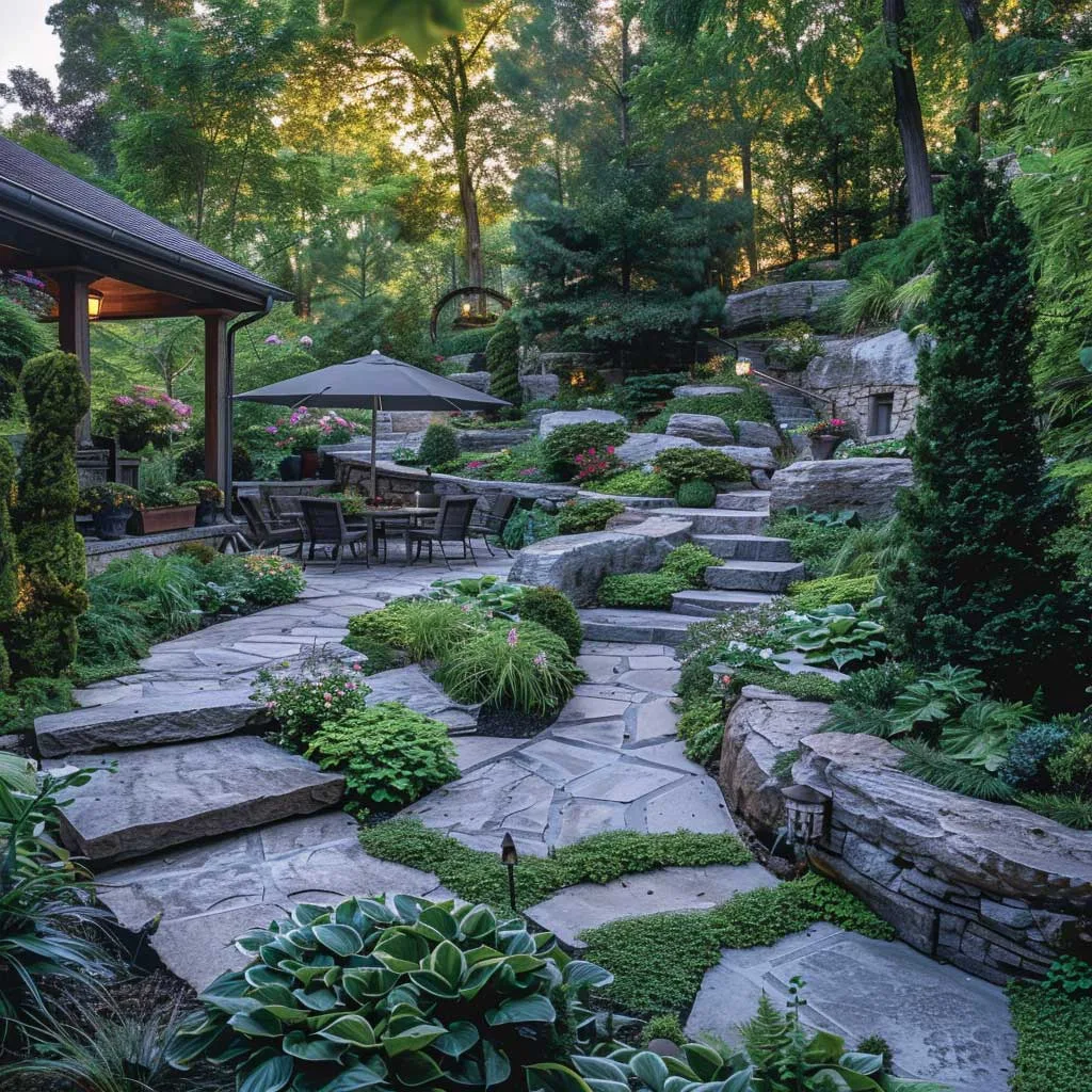 Create a Backyard Oasis with Beautiful Landscape Around Patio