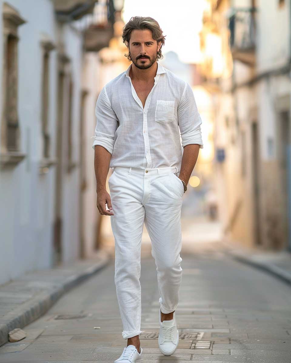 15+ Mens All White Outfit Ideas to Shine in Monochromatic Splendor ...