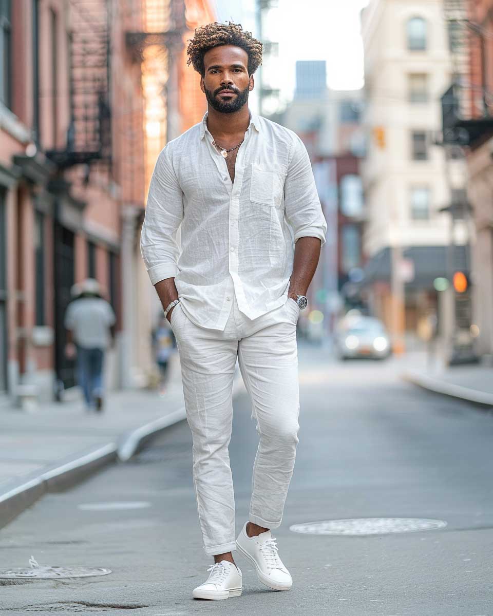 15+ Mens All White Outfit Ideas to Shine in Monochromatic Splendor • 333+  Inspiring Lifestyle Ideas