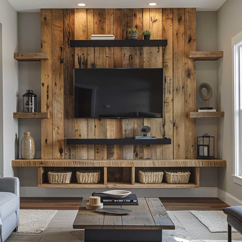 Create a Focal Point in Your Living Room with TV Wall Wood Designs ...