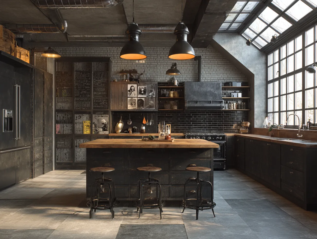 industrial kitchen design featuring stainless steel