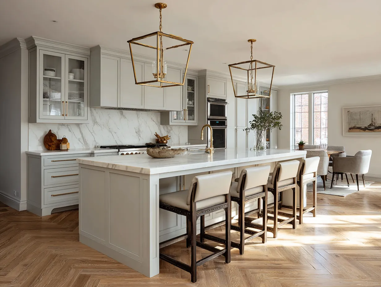 Chic light grey kitchen ideas for a stylish renovation.