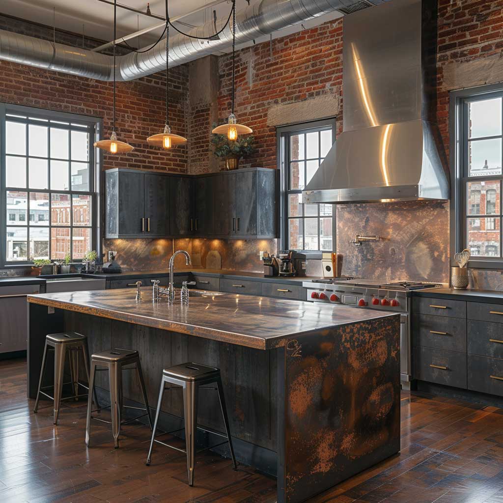 18+ Best Kitchen Designs That Perfectly Blend Industrial Elements with ...