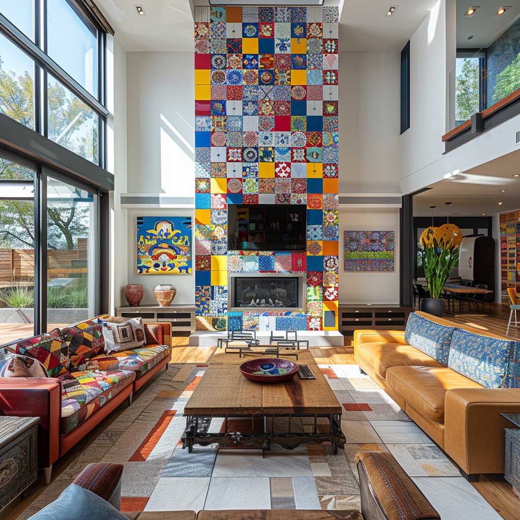 21+ Eclectic Fireplace Wall Designs for a Unique Home Aesthetic • ArtFasad