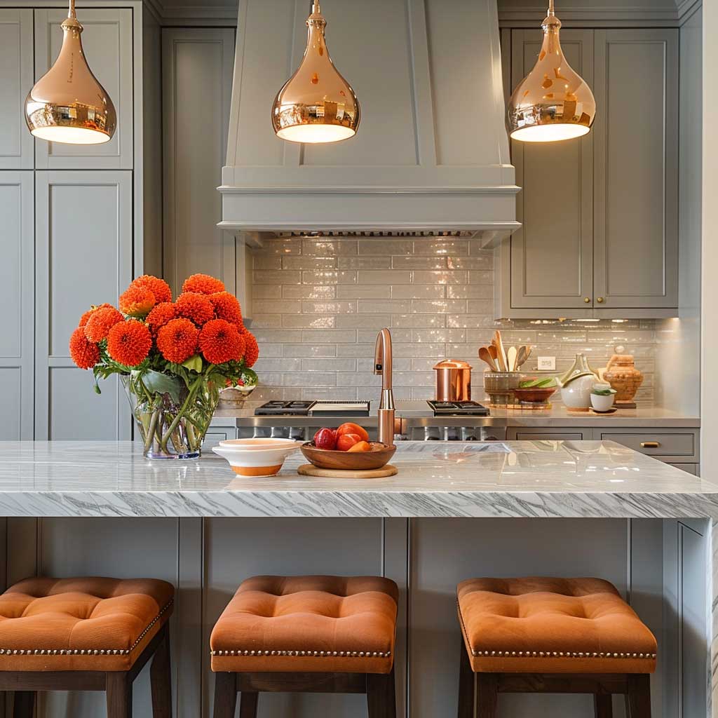 18+ Gray Kitchen Ideas with a Pop of Color for Vibrant Spaces • 333 ...