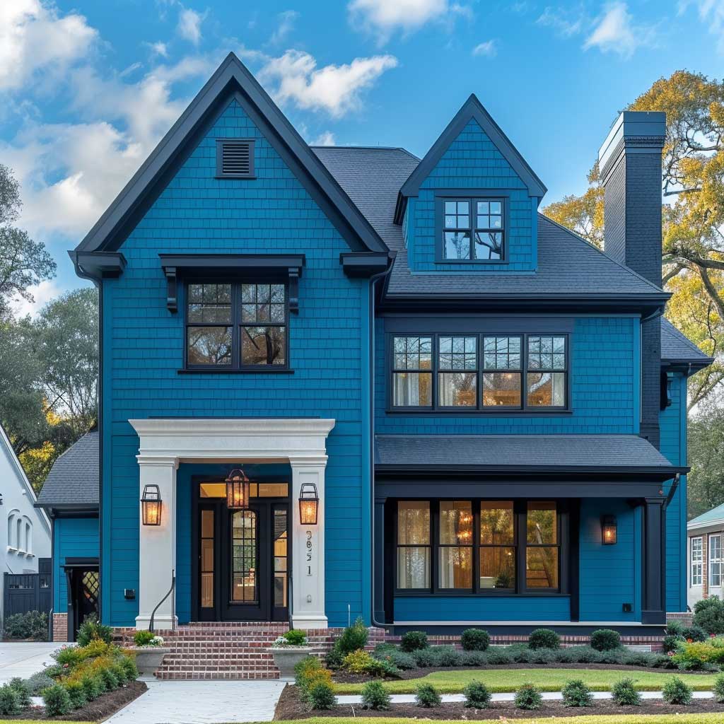 19+ Bright Teal Home Exterior Colour Inspirations for a Lively Facade ...