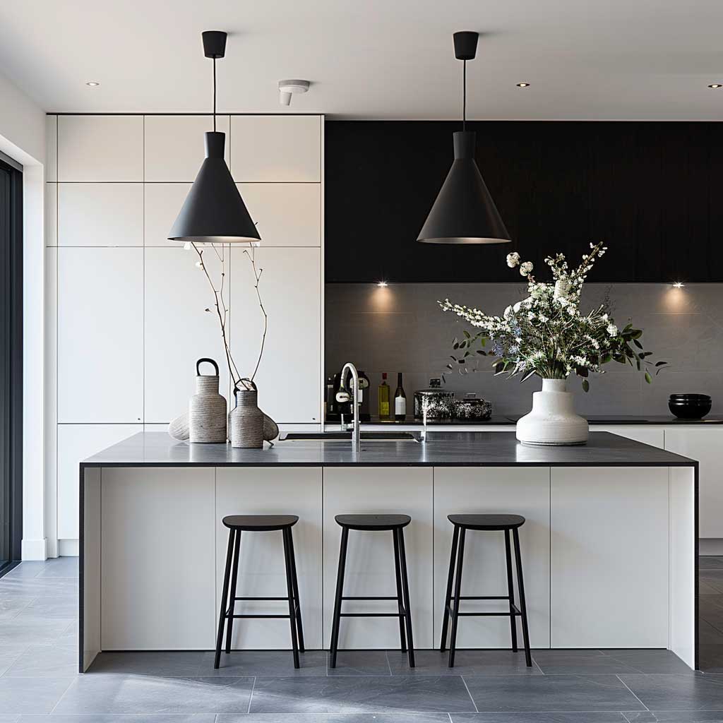 Minimalist Black and White Interior Color Design for Home
