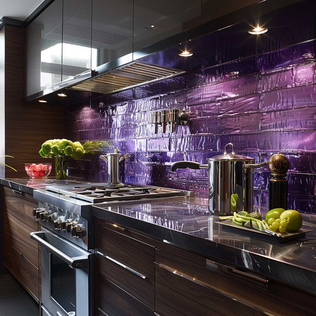 10+ Purple Kitchen Backsplash Designs for a Touch of Elegance • 333k ...