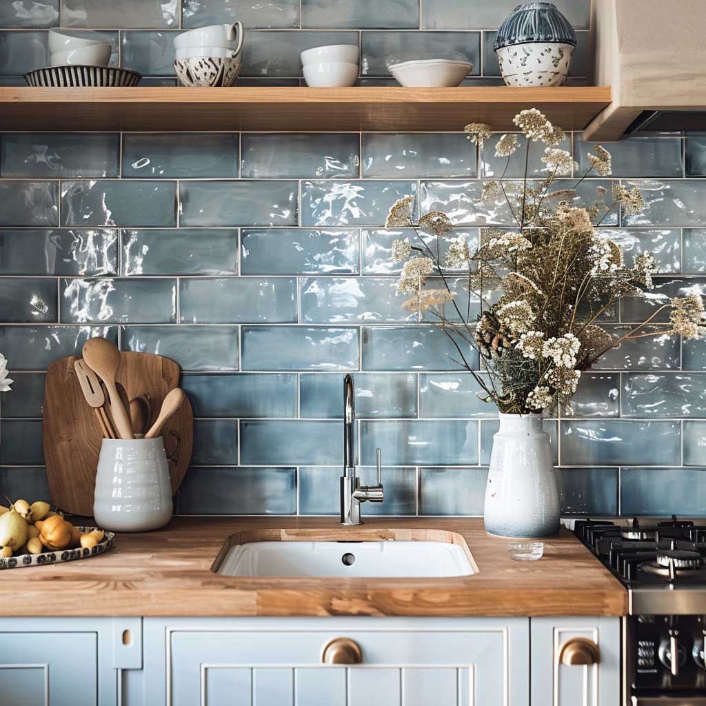 17+ Blue Kitchen Backsplash Designs for a Serene Cooking Space • 333 ...