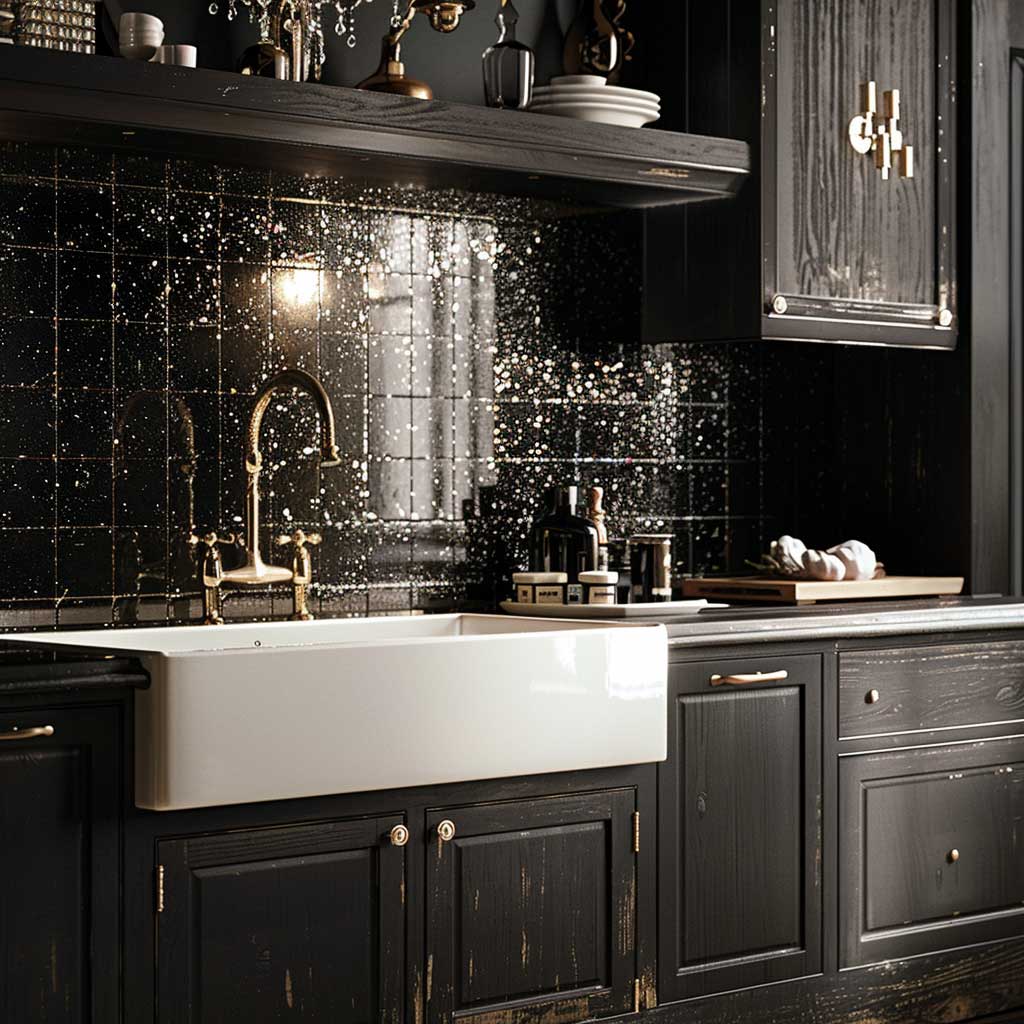 22+ Black Kitchen Backsplash Designs That Make a Bold Statement