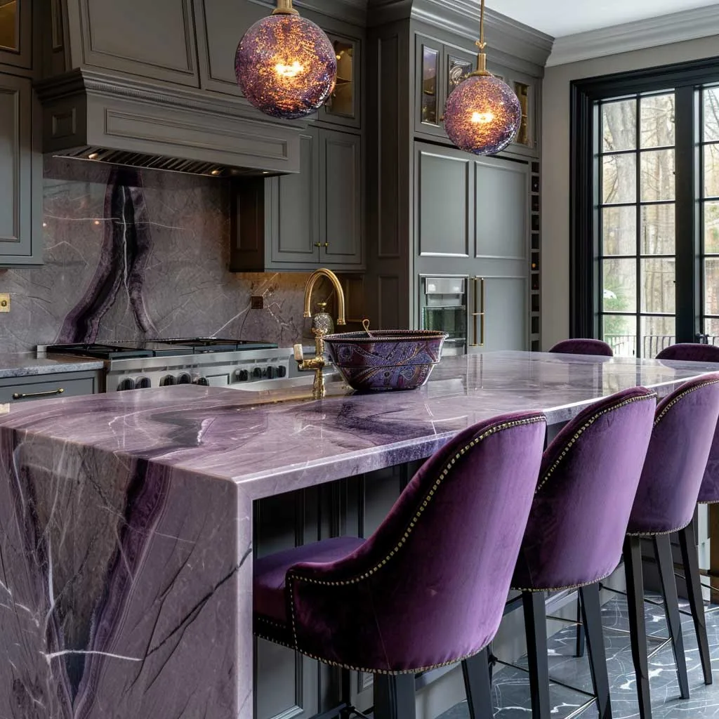 Explore Bold Purple Kitchen Furniture Design Ideas for a Unique Look