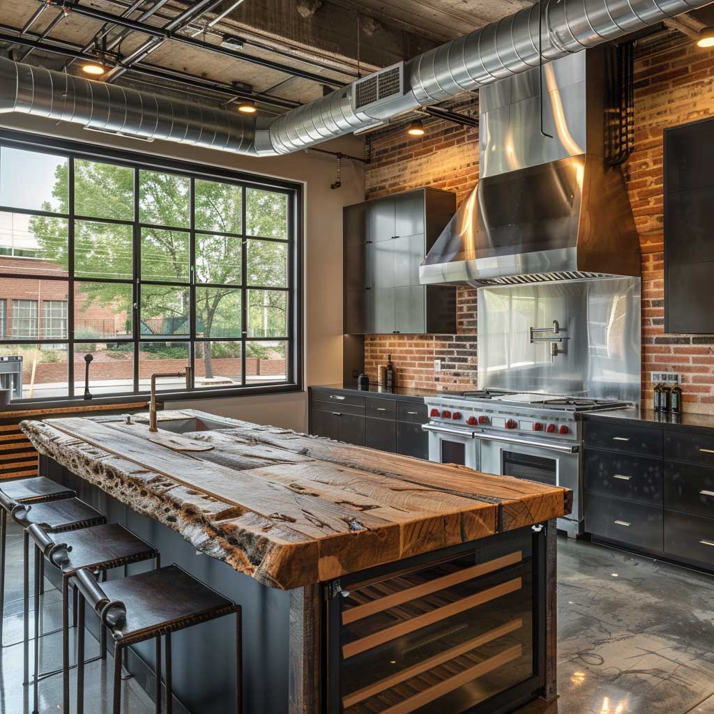 stylish industrial chic kitchen decor elements