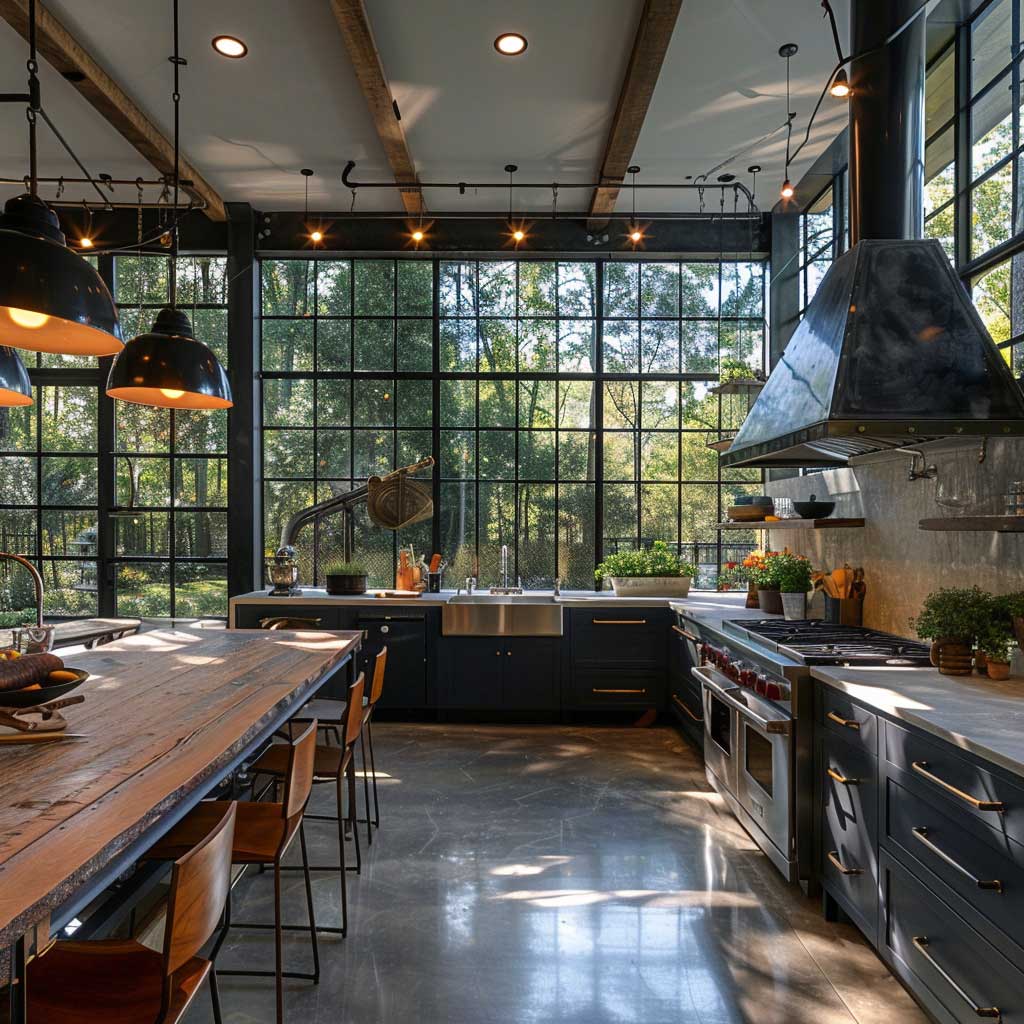 urban industrial chic kitchen remodeling idea