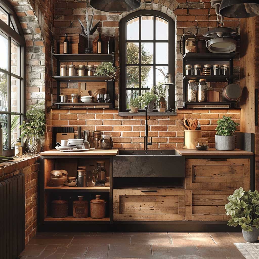 custom modern industrial kitchen island styling