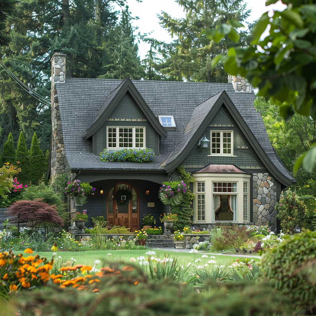 Harmonize Your Exterior with Forest Green and Stone Gray Outdoors Paint ...