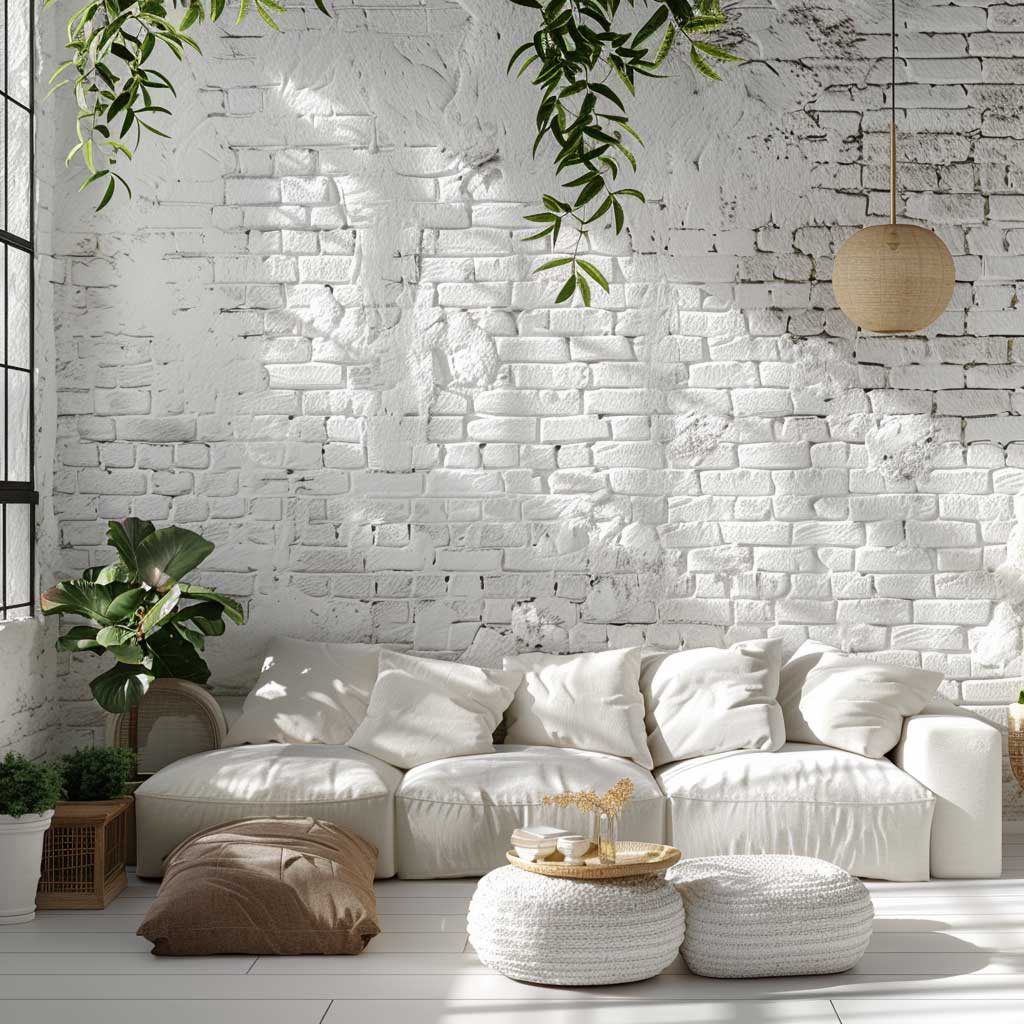 Transform Your Home with Painting Interior Brick Walls in Elegant White ...