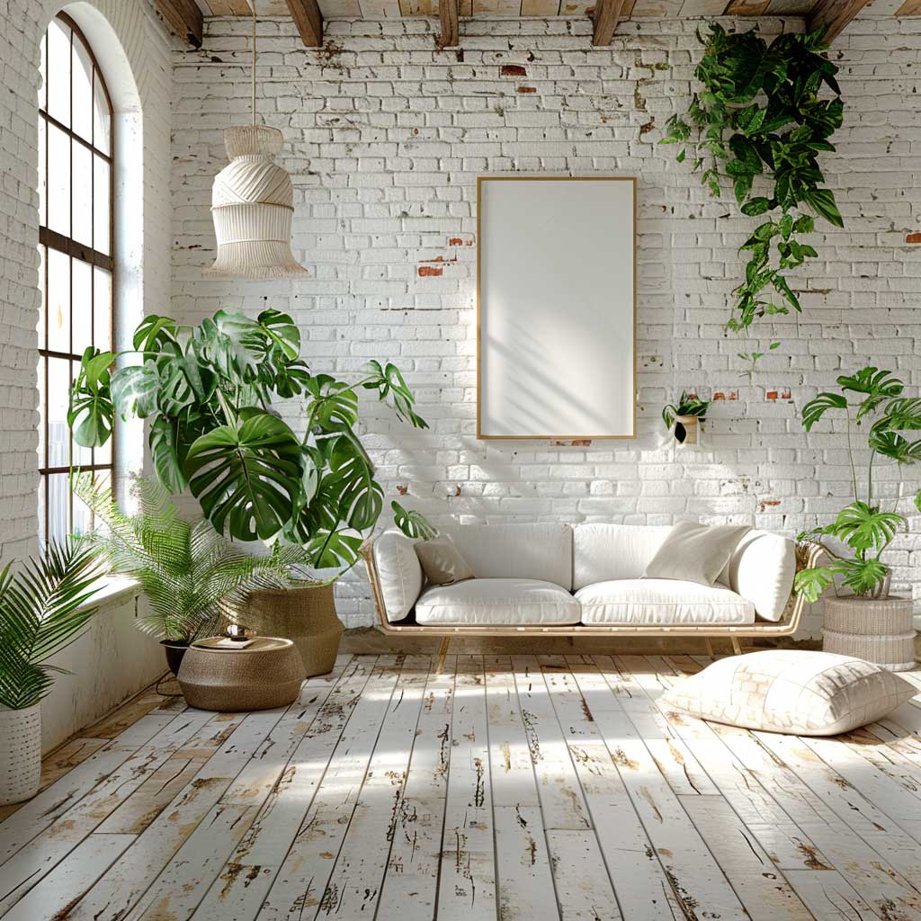 Transform Your Home with Painting Interior Brick Walls in Elegant White ...