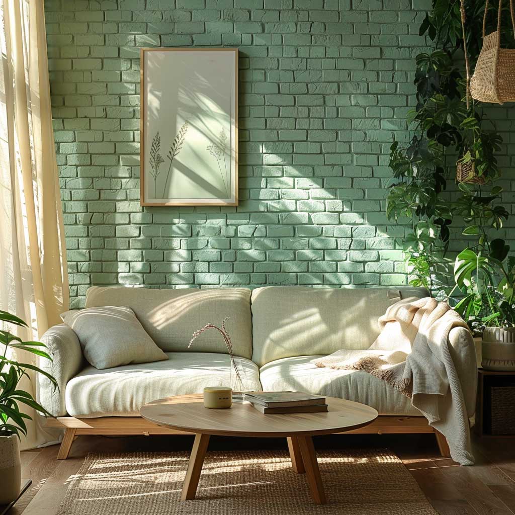 Invigorate Your Space With Green Painted Interior Brick Walls • 333k 