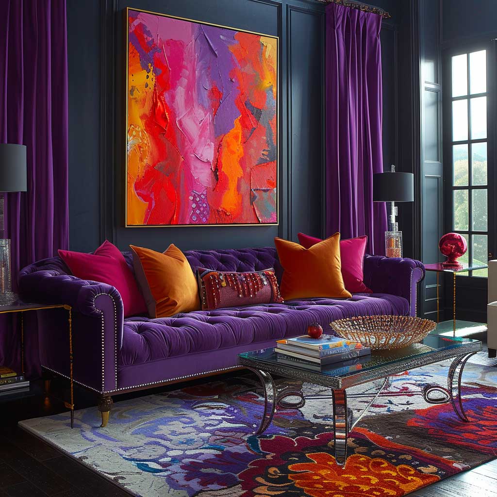 Contemporary Living​ Room: Sleek designs and⁤ bold⁣ art pieces ⁣create visual impact