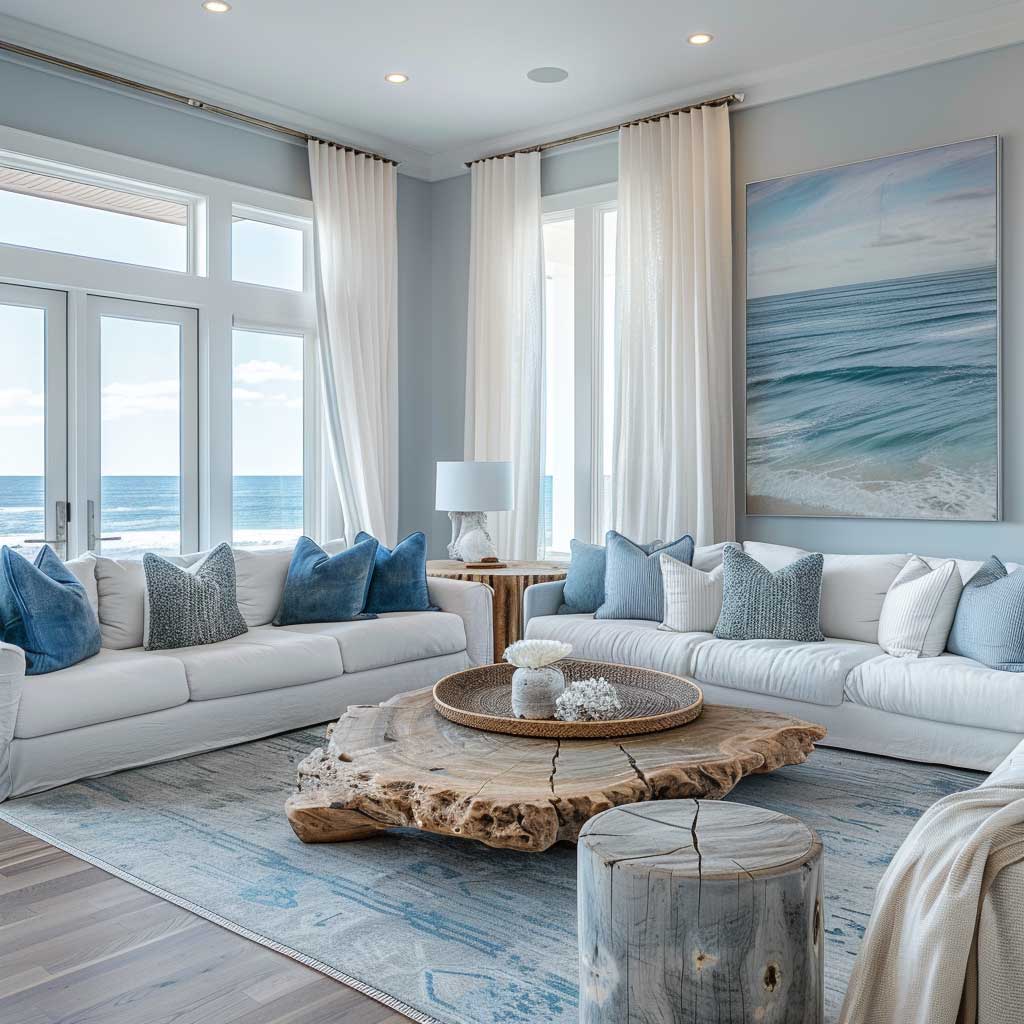 Coastal Vibes with Gray Paint Interiors • 333+ Art Images