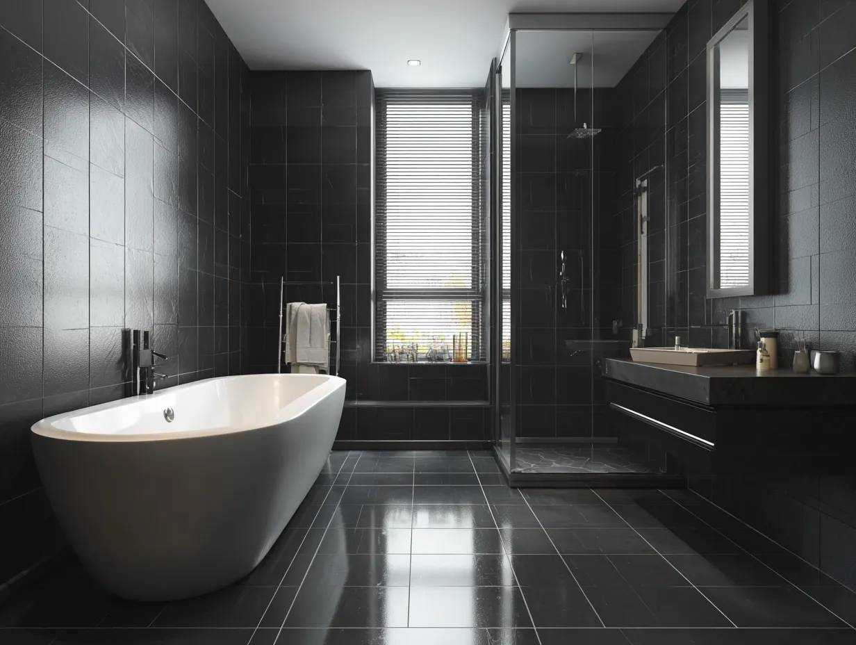 Modern Small Black Bathroom Design