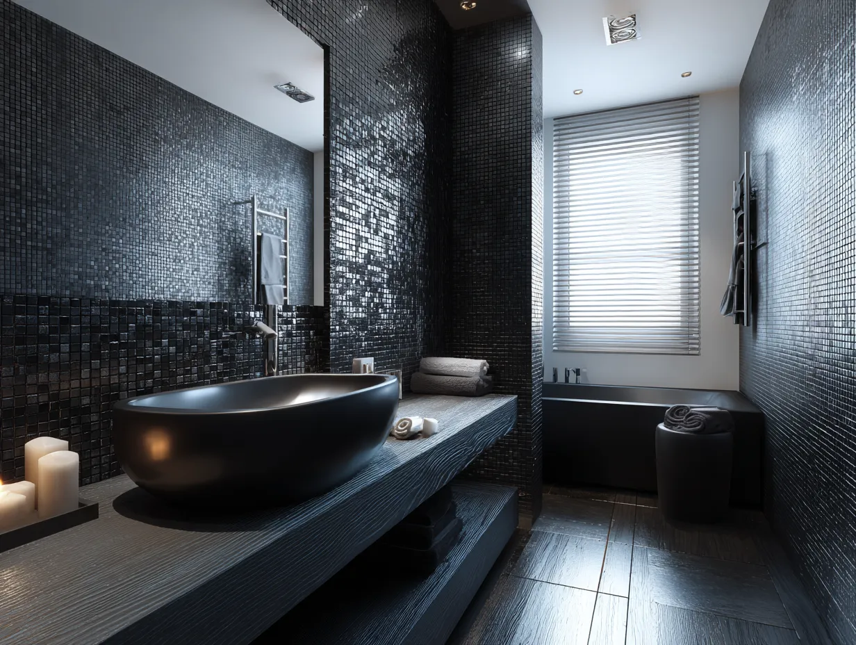 Modern Small Black Bathroom Design