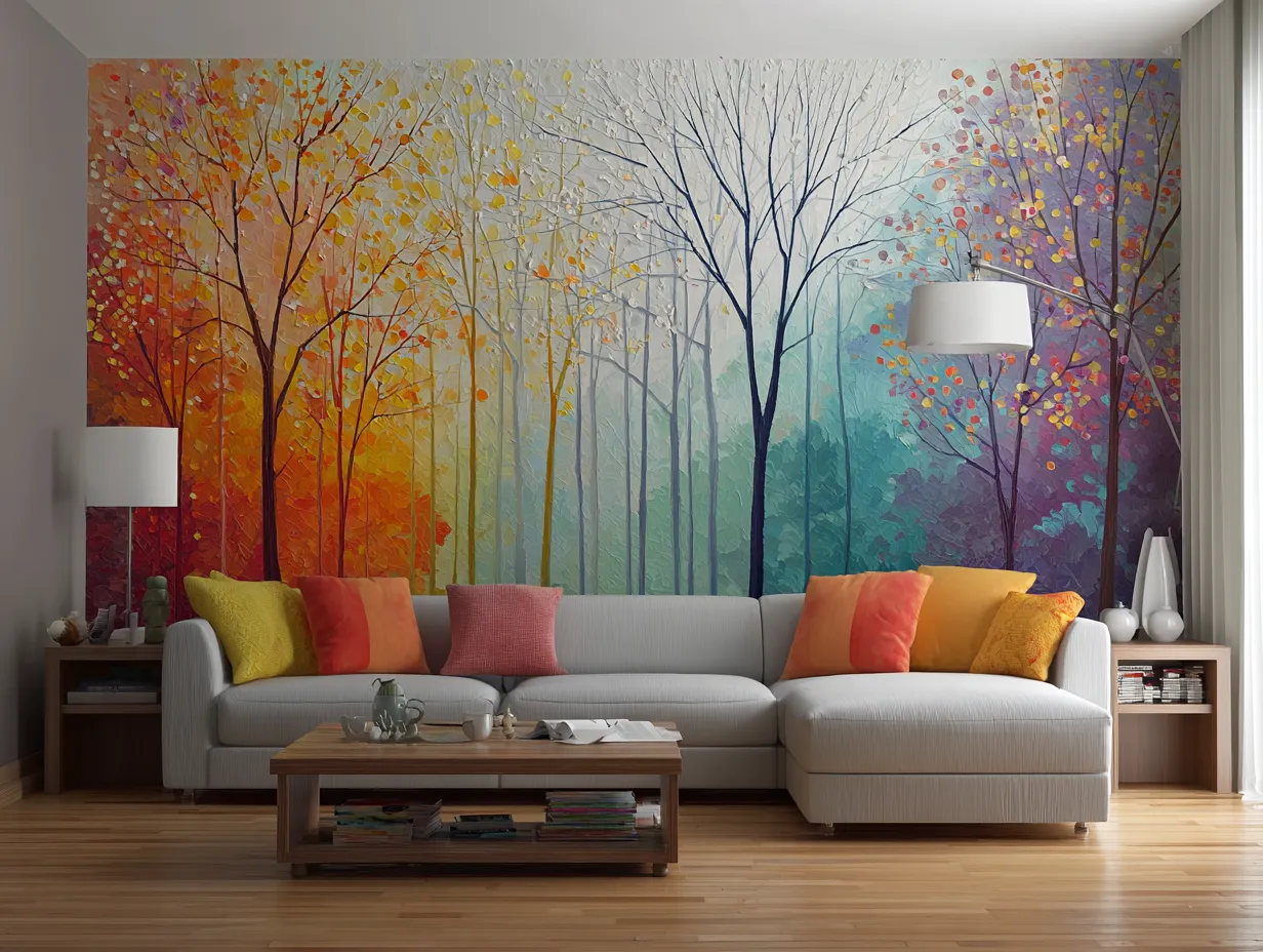 Simple Wall Painting Designs for a Living Room