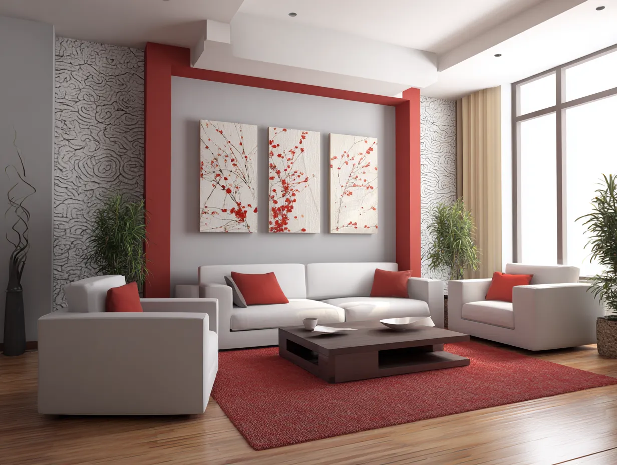 Simple Wall Painting Designs for a Living Room