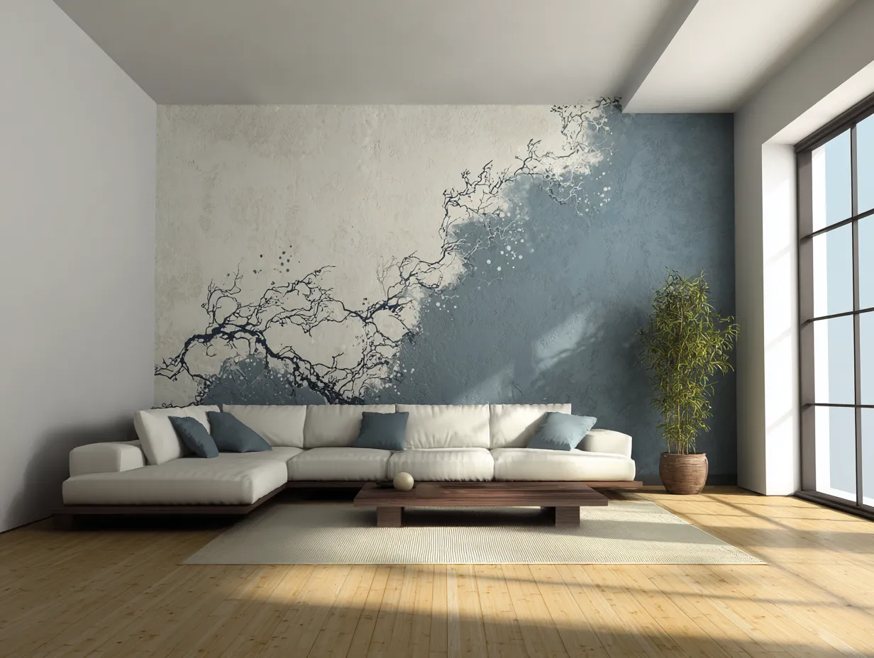 Simple Wall Painting Designs for a Living Room