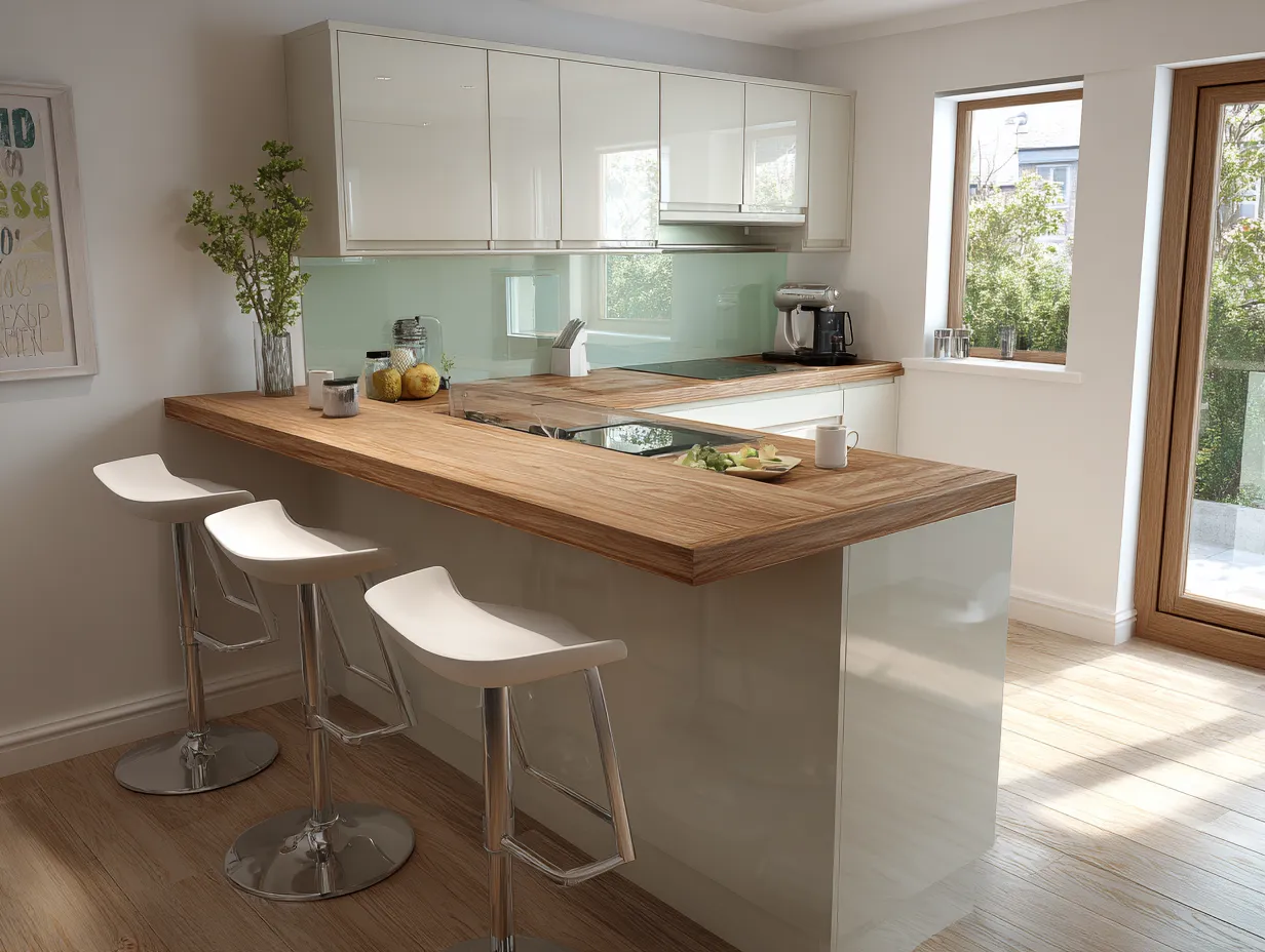 small kitchens with breakfast bars