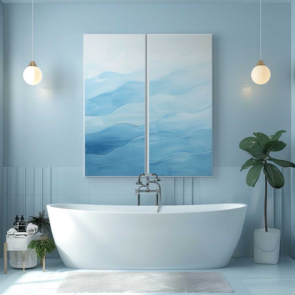 17+ Bathroom Wall Decor Ideas Featuring Modern Abstract Art • ArtFasad