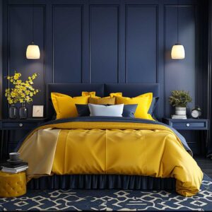 9+ Vibrant Inside House Color Ideas Using Bright Yellow and Navy • 333k ...