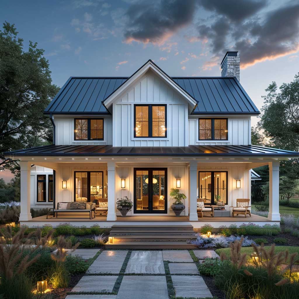 3+ Single Story Modern Farmhouse Exterior Elements For A Chic Country 