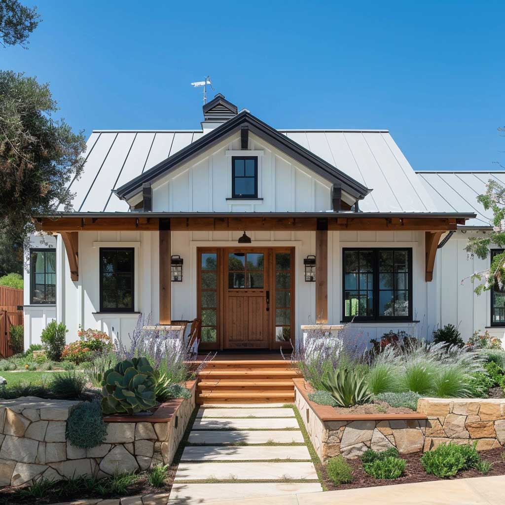 3+ Single Story Modern Farmhouse Exterior Elements for a Chic Country ...