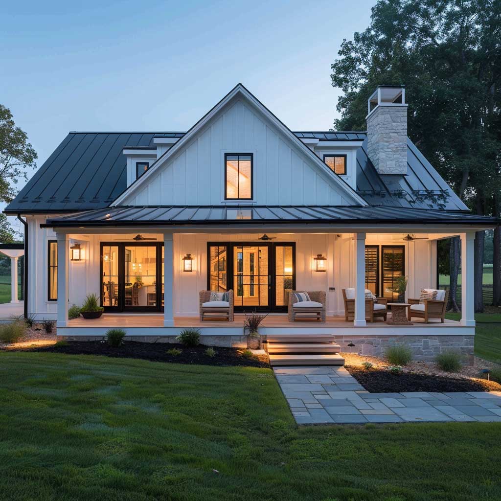 3+ Single Story Modern Farmhouse Exterior Elements For A Chic Country 