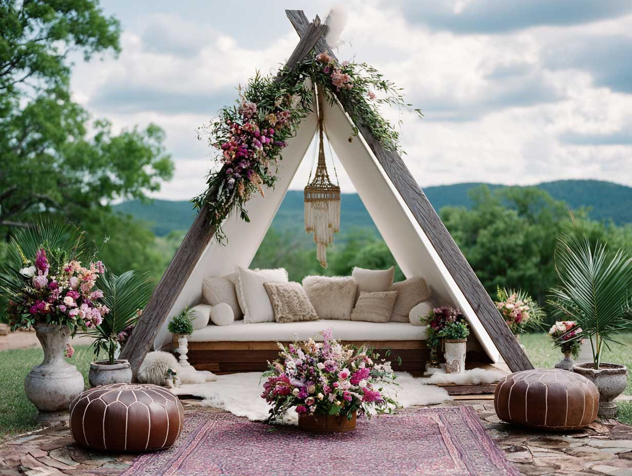 Unique Wedding Themes Bohemian Chic