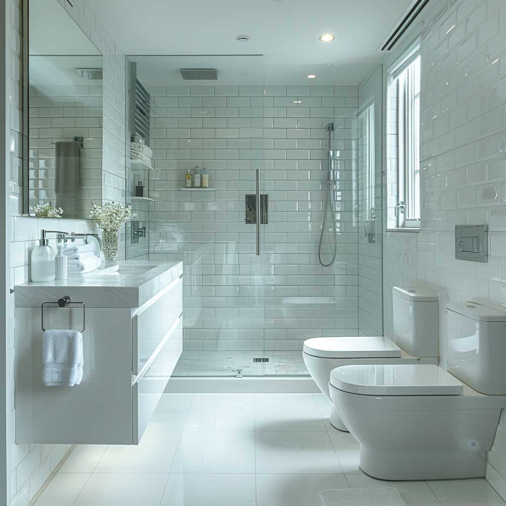 Fresh and Clean All White Bathroom Inspirations • 333+ Inspiring ...