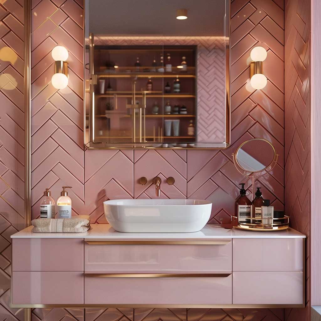 9+ Trendy Pink Bathroom Tile Inspiration Ideas • 333k+ Inspiring ...