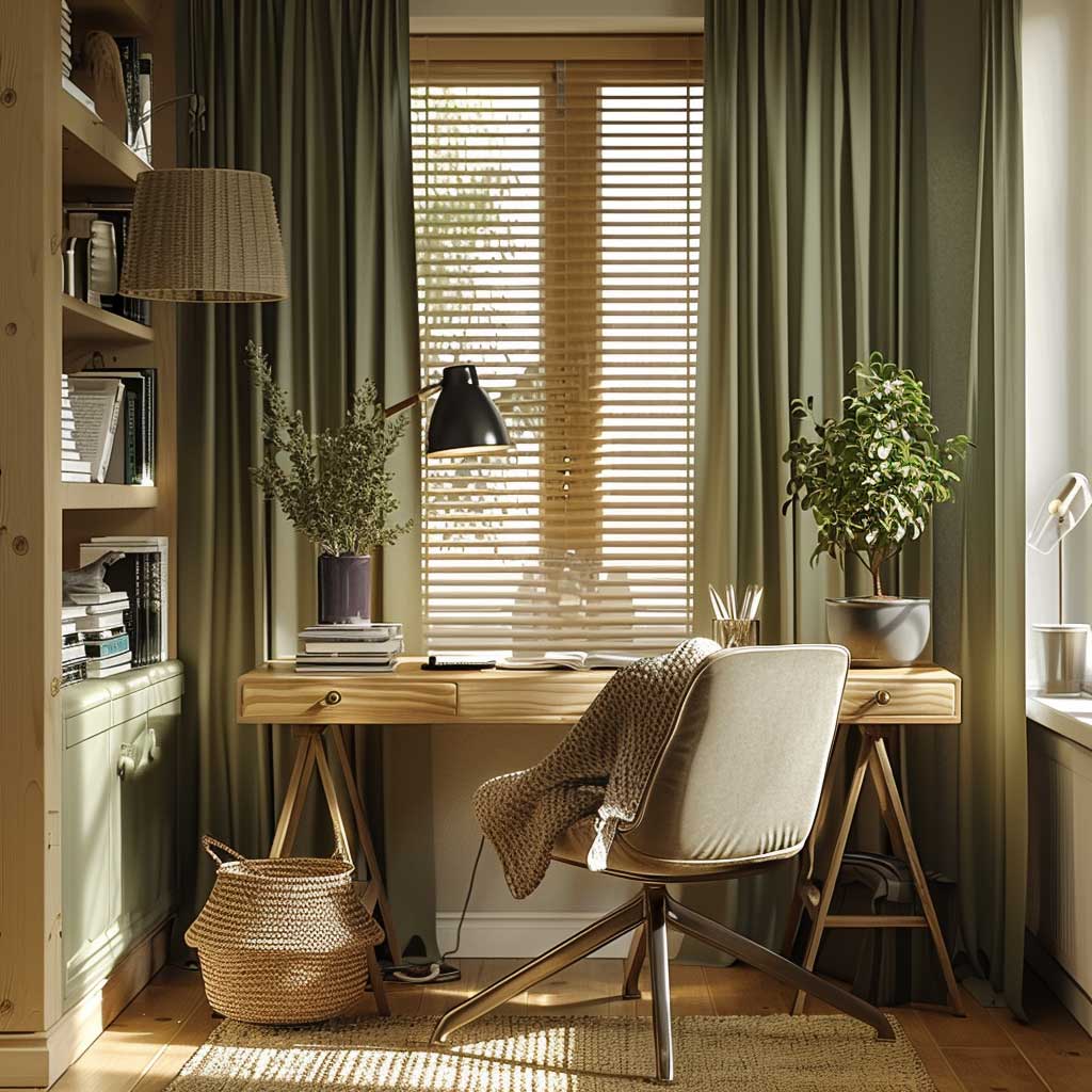 4+ Serene Curtains for Small Windows Ideas in Green