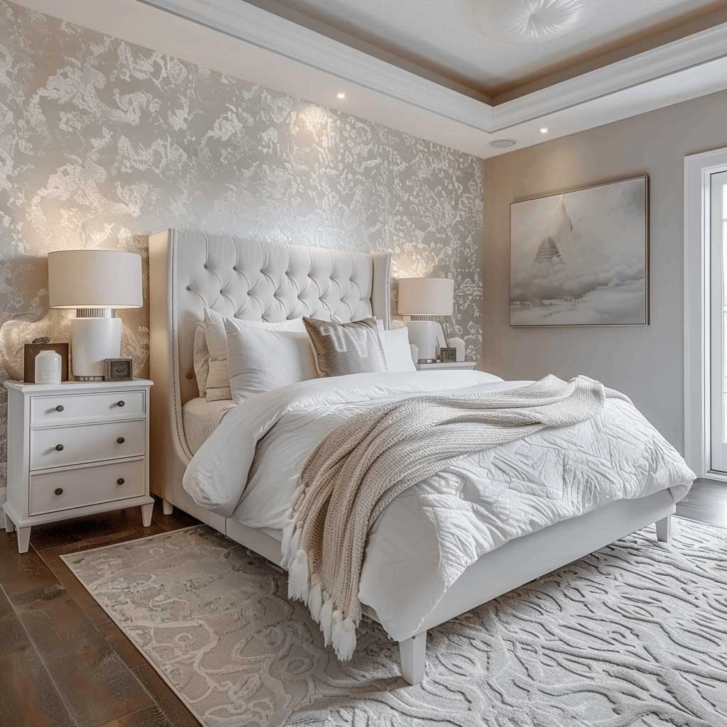 9+ Chic Master Bedroom Wall Decor Ideas in White • 333+ Inspiring ...