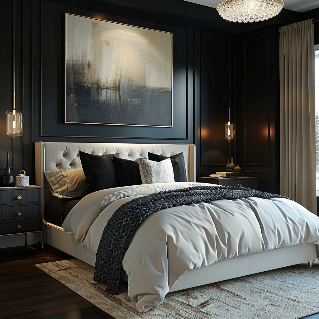 4+ Sophisticated Master Bedroom Wall Decor Ideas in Black • 333 ...