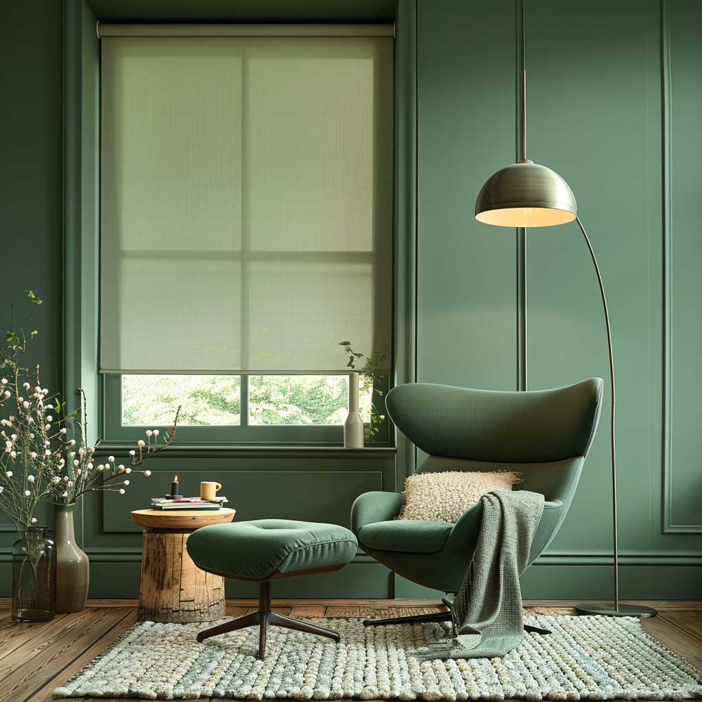 7+ Elegant Small Window Covering Ideas for Green Rooms