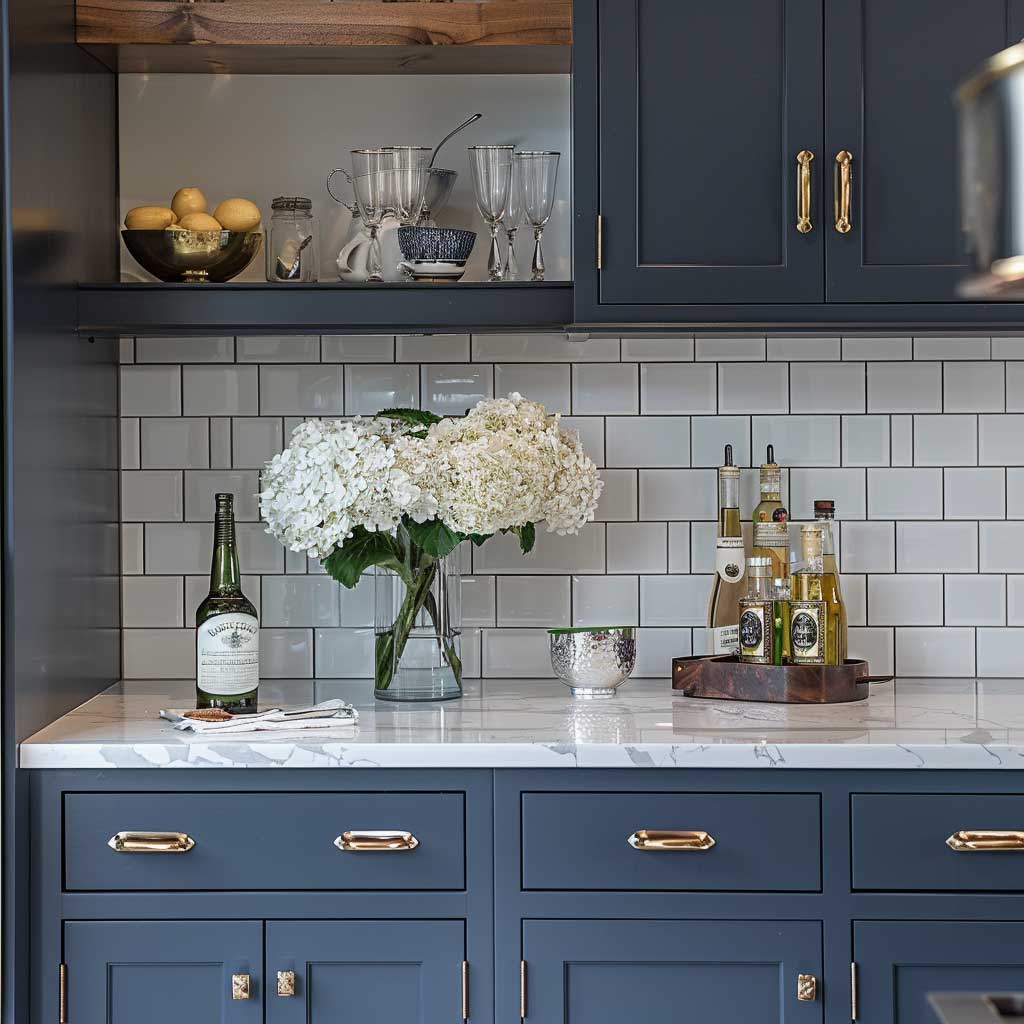 14+ Elegant Studio Kitchen Ideas in Classic Navy Blue • 333+ Art Images