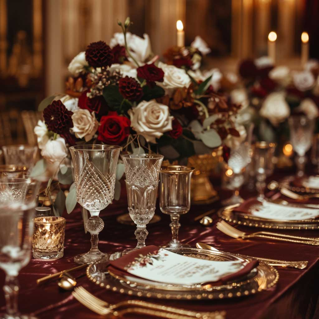 Burgundy black and gold wedding hotsell