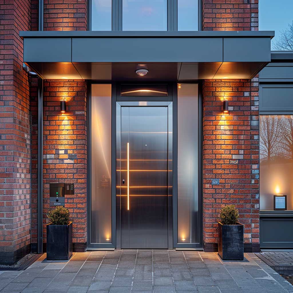12 Chic Steel Front Door with Window Design for Urban Homes